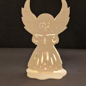 Beleuchteter Holz-Engel