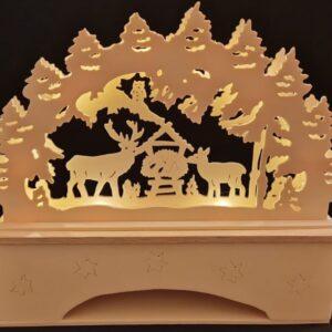 Schwibbogen Waldszene mit Tieren